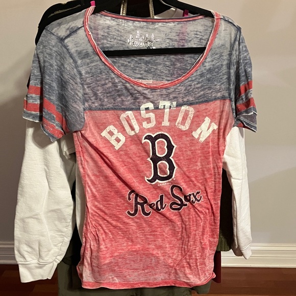 Touch by Alyssa Milano Tops - Touch by Alyssa Milano Red and Blue Boston Tee